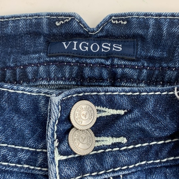 Vigoss The Chelsea Boyfriend Capri Ankle Length crop Jeans Size 11/12 Stretch - Picture 5 of 15